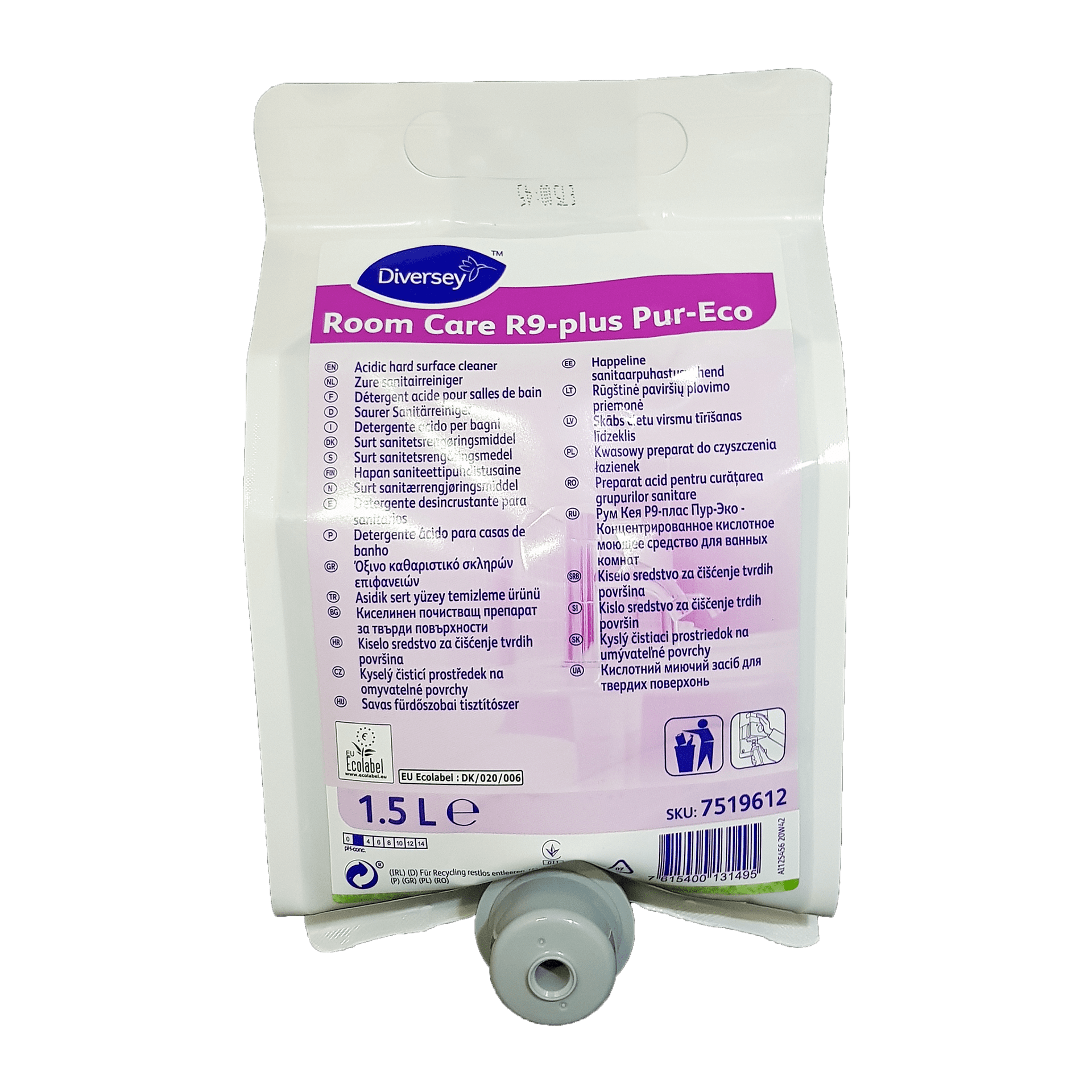 Room Care R9-Plus Pur-Eco, 1,5L - засіб для миття ванн, кахелю (концентрат)